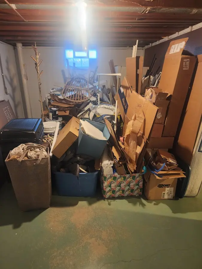 Roll-off dumpster container at job site for 15 Yard Dumpster Rental in West Memphis